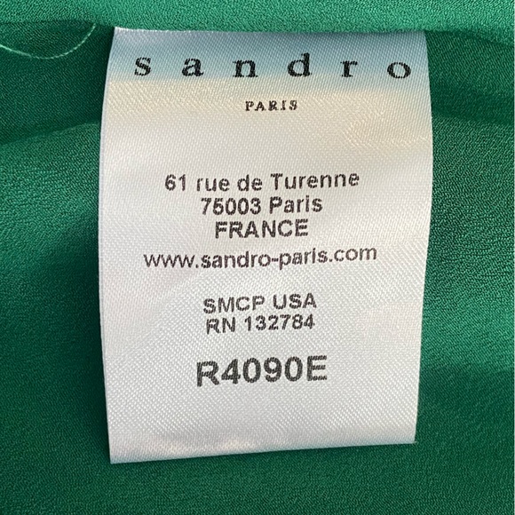 Sandro Riviera Lace Mini Dress in Green Sz 2 - Picture 14 of 15